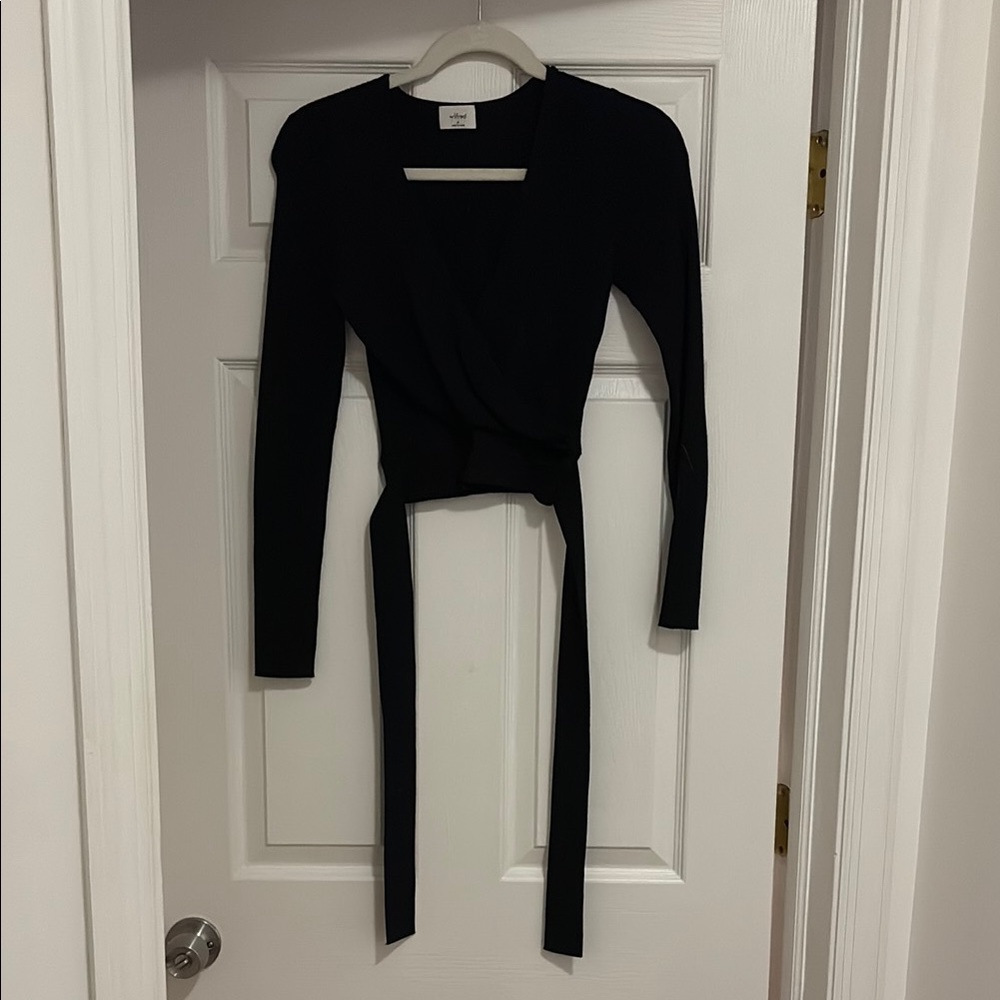 Black Wrap Sweater